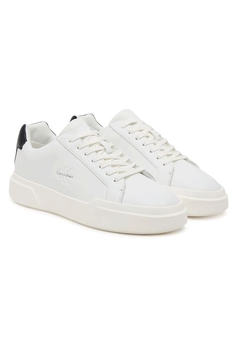 Scarpe Tommy Hilfiger Chunky Cupsole LaceUp LTH Bianco Nero Uomo CALVIN KLEIN | Sneakers | YM0YM01344-01W